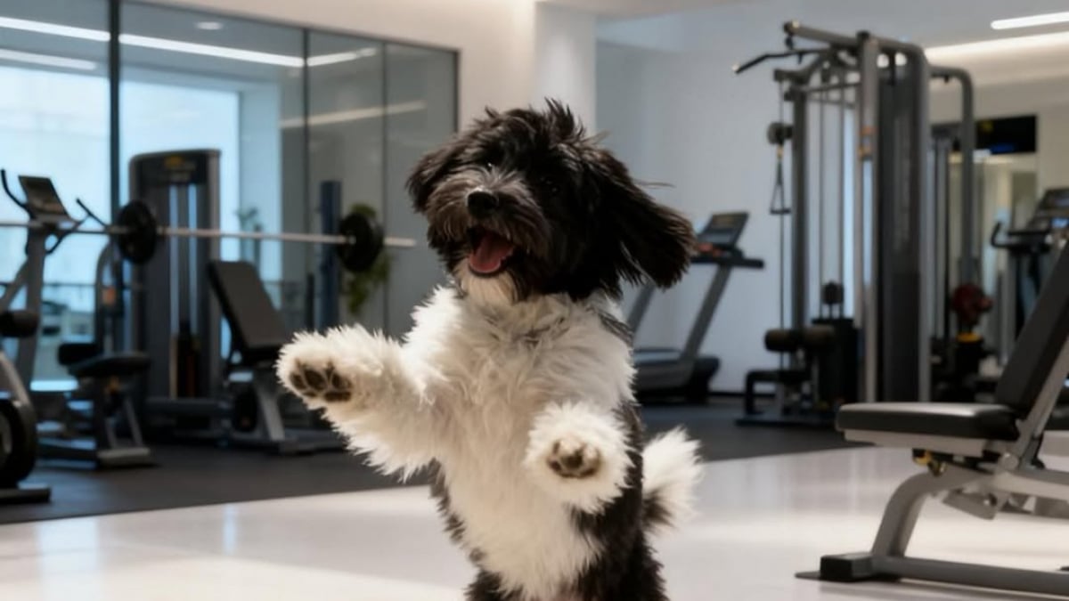 Illustration : "Ancien chien errant, ce Shih Tzu de 8 mois apporte désormais de la joie dans une salle de sport (vidéo)"
