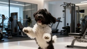 Illustration : Ancien chien errant, ce Shih Tzu de 8 mois apporte désormais de la joie dans une salle de sport (vidéo)
