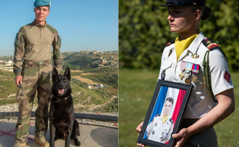 Chien du sergent Anicet Girardin décédé en mission, Ros a été décoré lors de l'hommage national et sera remis à sa famille