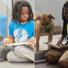 Illustration : Ce gar&ccedil;on de 11 ans est f&eacute;licit&eacute; apr&egrave;s avoir consacr&eacute; 100 heures de lecture pour apaiser les chiens de refuge