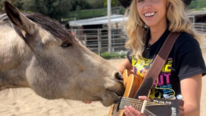 Illustration : Bénévole dans un refuge, cette musicienne découvre le talent musical d’un cheval qui devient son compagnon de musique (vidéo)