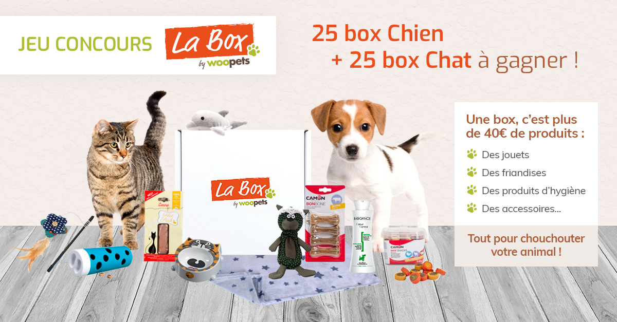 Jeu concours La Box by Woopets du 1er au 11 août 2019